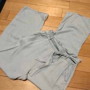 🔛2-pocket,  sash tie/elastic waist pants